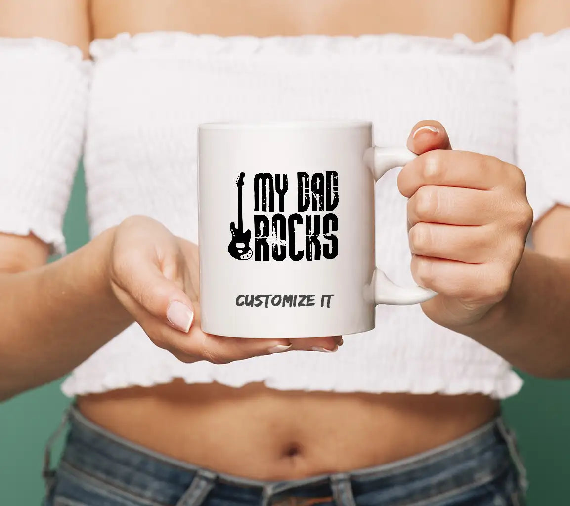 I My Dad Rocks Guitar Design SVG - Fathers Day Design SVG