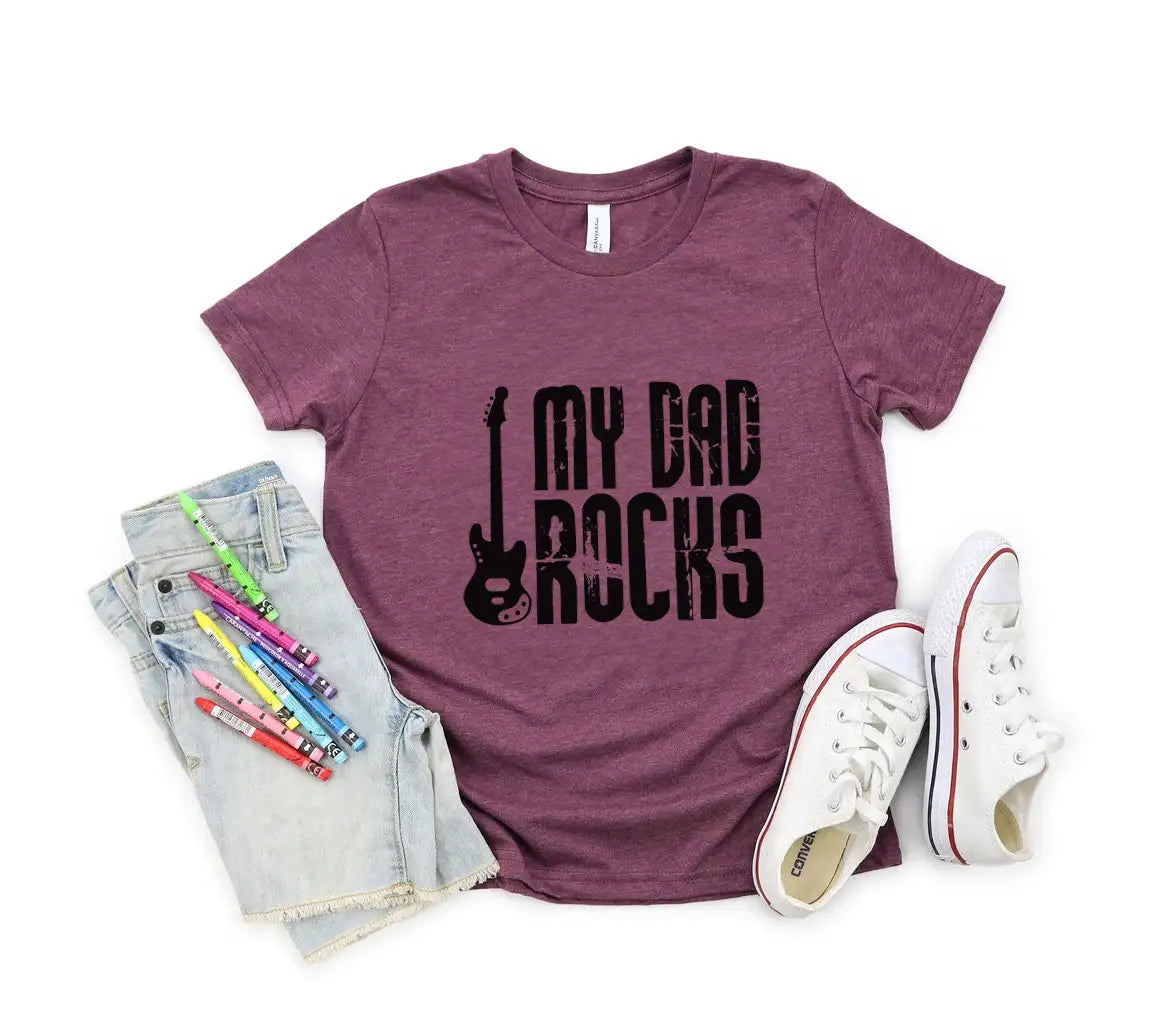 I My Dad Rocks Guitar Design SVG - Fathers Day Design SVG