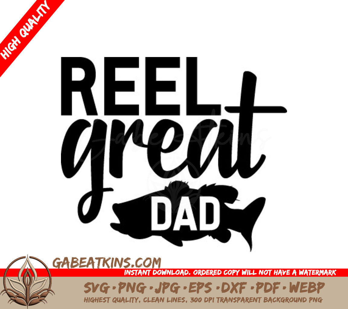 Reel Great Dad SVG -  Fish Design for Fathers Day SVG