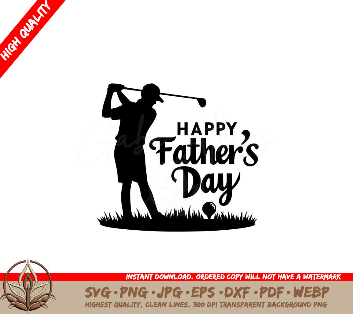 Father's Day Golf Swing SVG - Digital Product in Various Formats