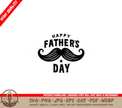 Father's Day Mustache SVG Single Digital Design