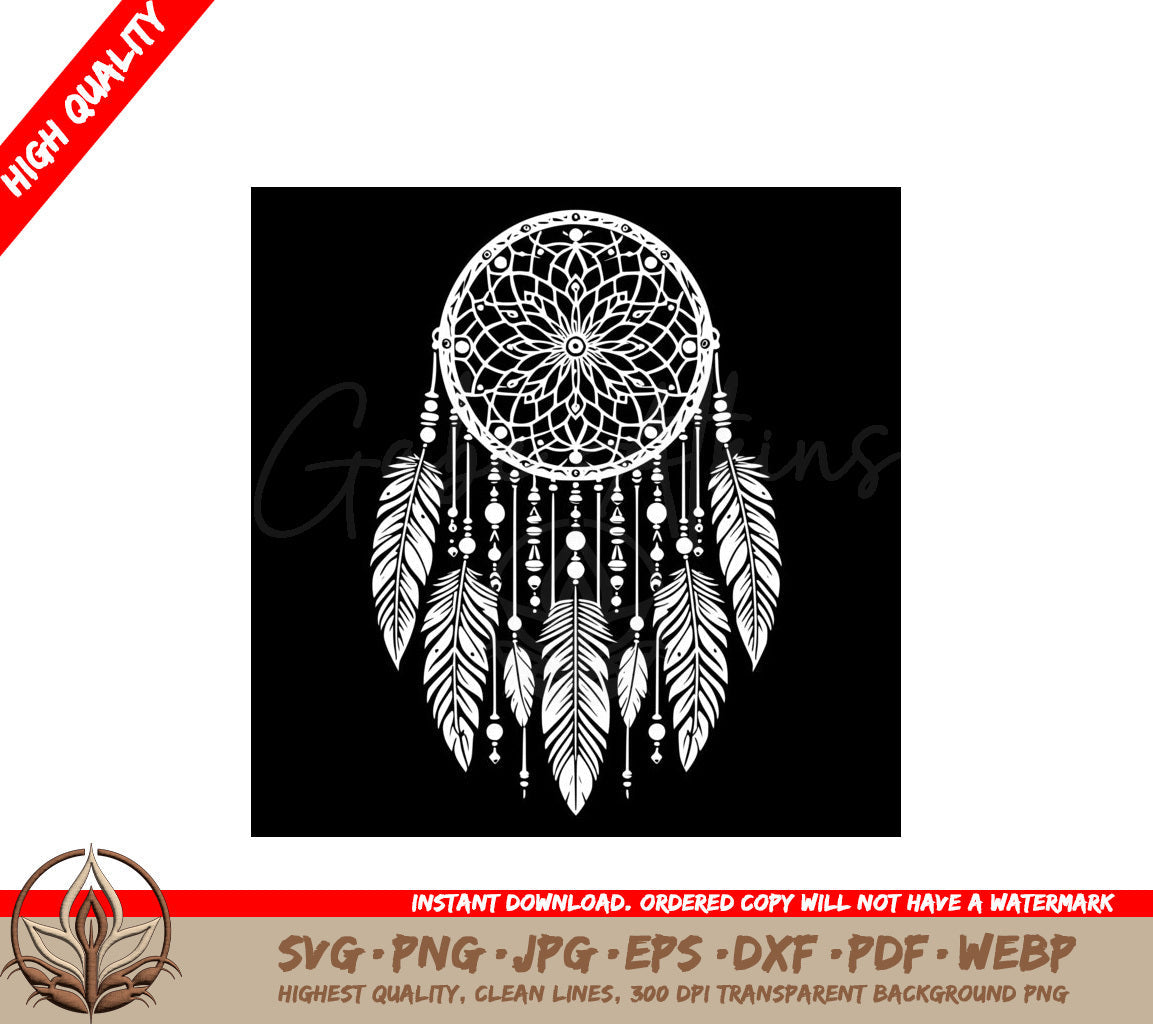 Feather Harmony Dreamcatcher SVG