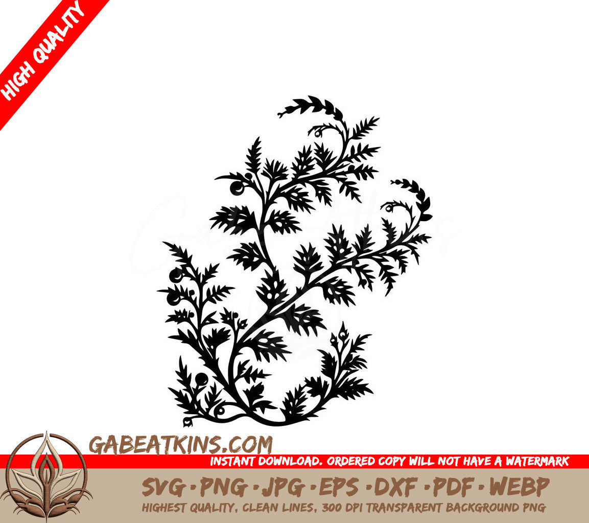  A Plant With Leaves SVG - Festive Fir Branches SVG