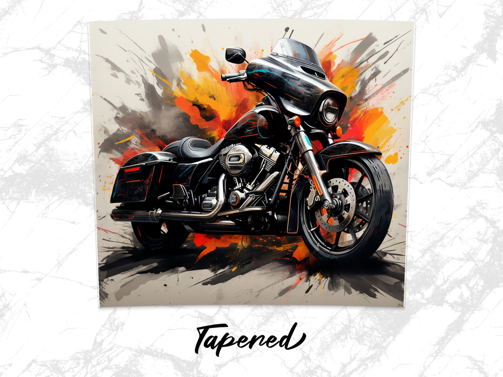 Seamless Motorcycle Tumbler Wrap, Fiery Ride Abstract Motorcycle Stree | Seamless Motorcycle Tumbler Wrap, Fiery Ride Abstract Motorcycle Street Glide, 20oz Tumbler Wrap, Straight & Tapered