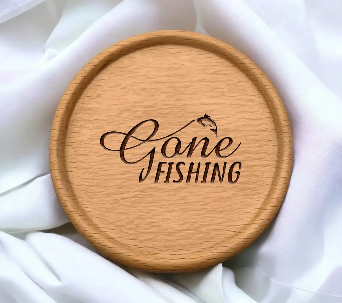  Gone Fishing Design SVG - Fish on Hook SVG