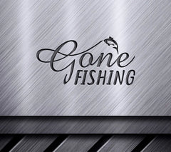  Gone Fishing Design SVG - Fish on Hook SVG