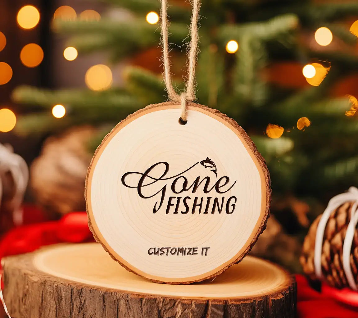  Gone Fishing Design SVG - Fish on Hook SVG