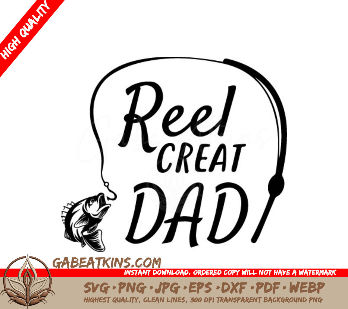 Reel Great Dad Fish Design SVG -  SVG