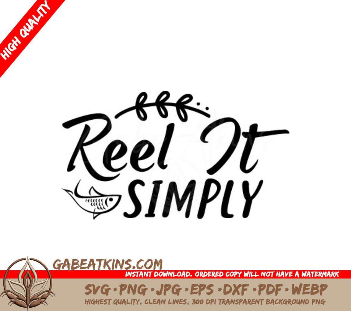  Reel It Simply Fish Design SVG SVG