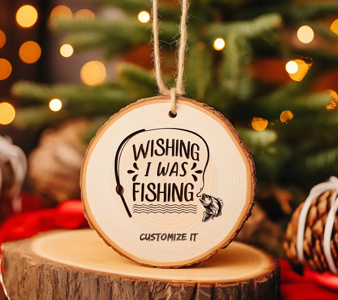  Fishing Rod & Fish SVG - Wishing I Was Fishing SVG