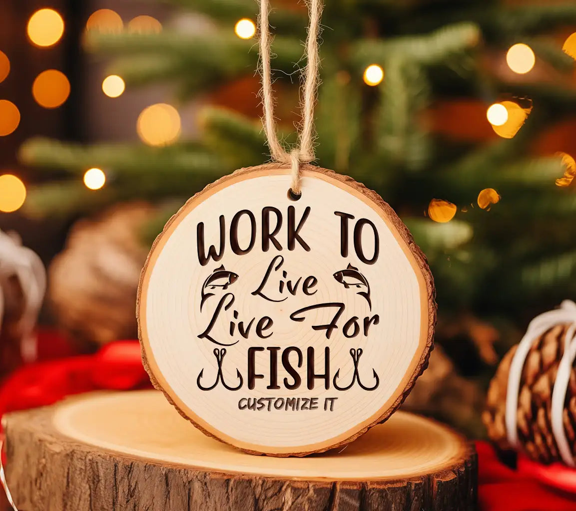  Work to Live for Fish Fishing SVG Design SVG