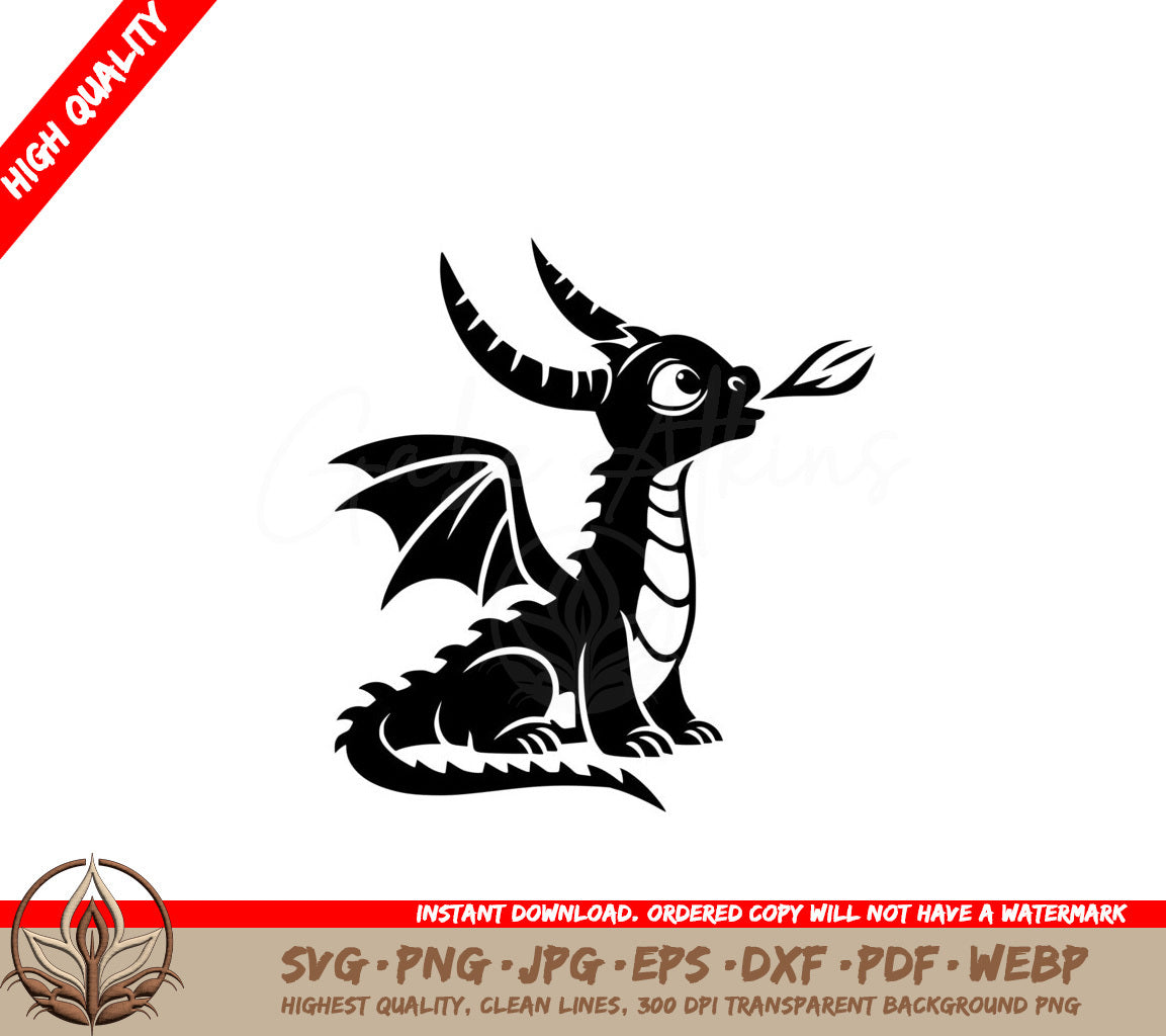 Flame Breath Dragon SVG