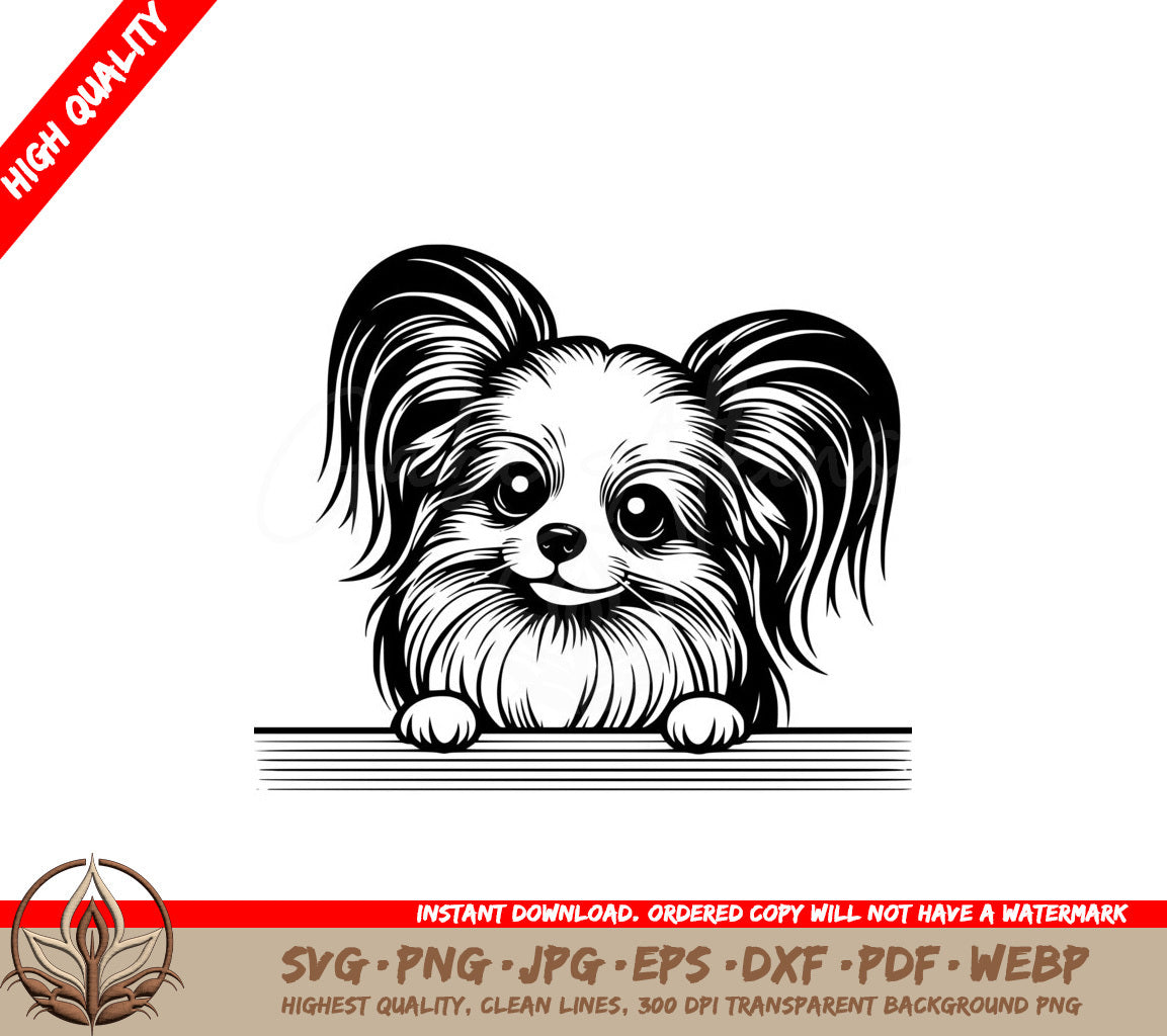 Floppy-eared Papillon SVG - Digital Product with Multiple File Formats