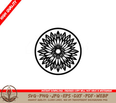 Floral Emblem Digital Product - SVG