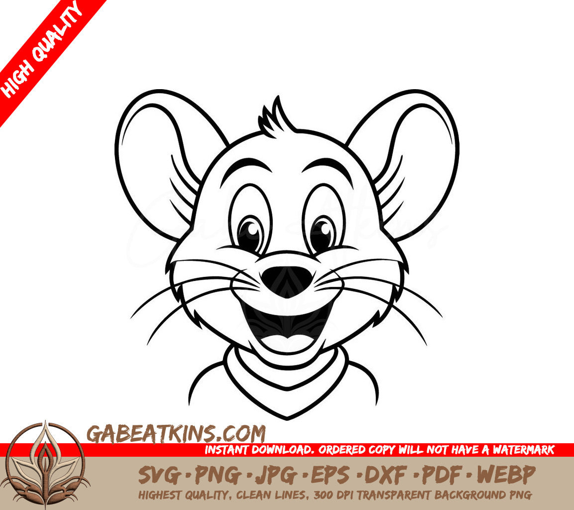 Smiling Florida Mouse SVG -  Icon Vector SVG