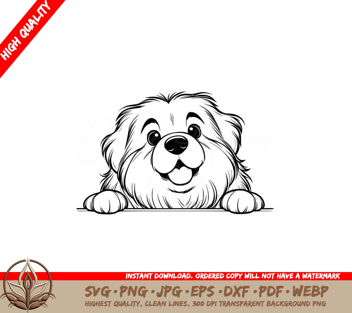 Fluffy Tibetan Mastiff SVG