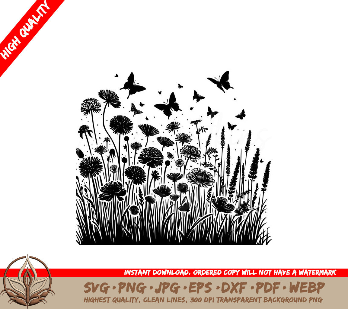 Floral Meadow Enchantment SVG