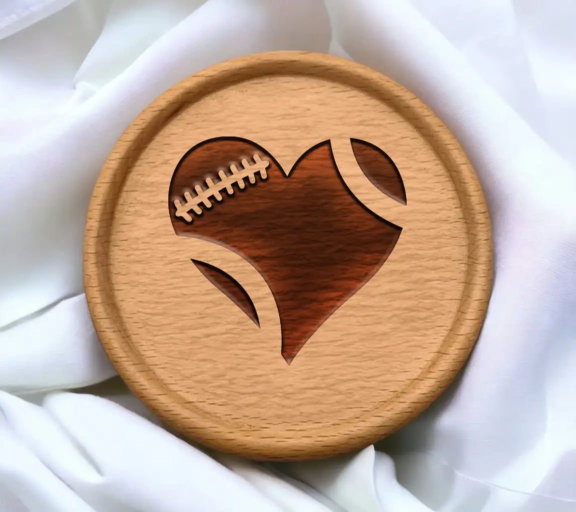 Football Heart Svg