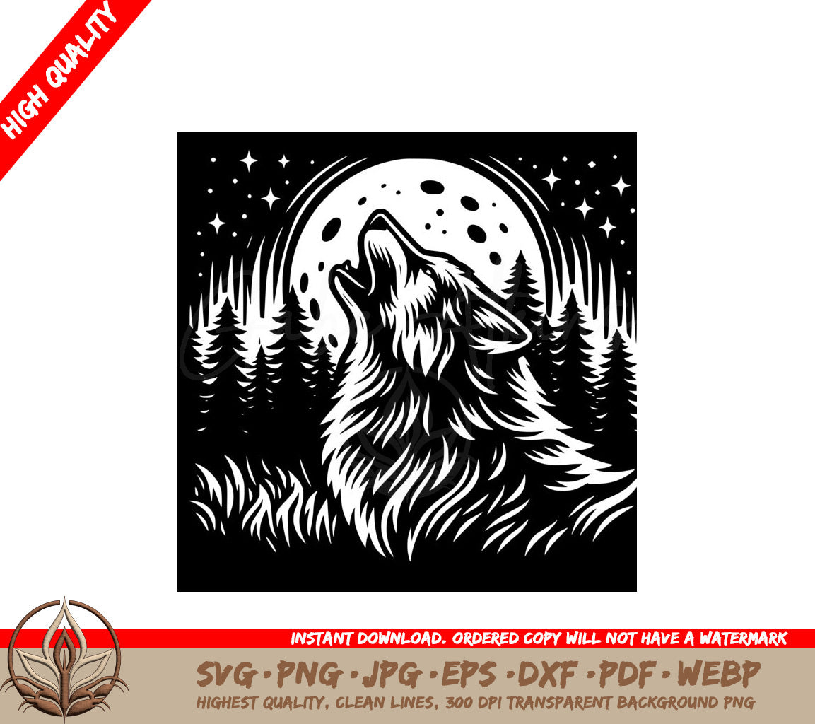 Forest Moonlight Serenade SVG - Digital Product in Multiple File Formats