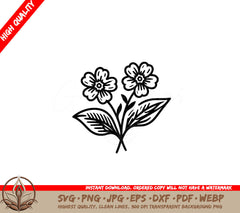 Forget-me-not Cluster Digital Product - SVG