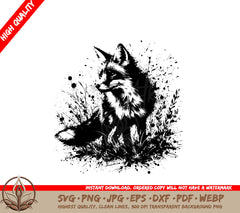 Fox Foliage SVG - Digital Product in SVG,PNG,JPG,AI,PDF,DXF,EPS,WebP