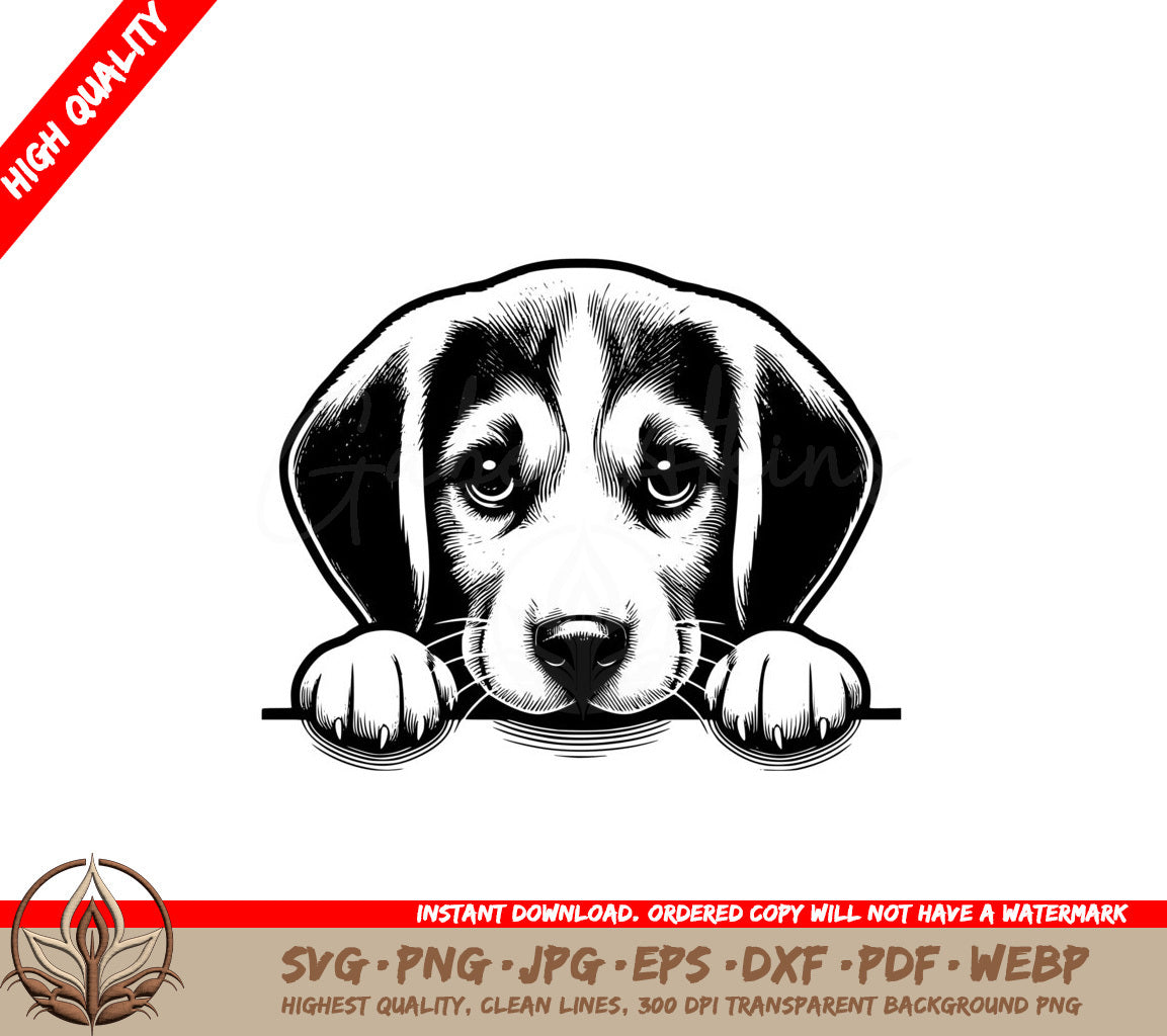 Foxhound Puppy Eyes SVG - Digital Product available in multiple file formats