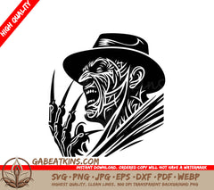 Nightmare Before Christmas Freddy Krueger Tribal SVG SVG