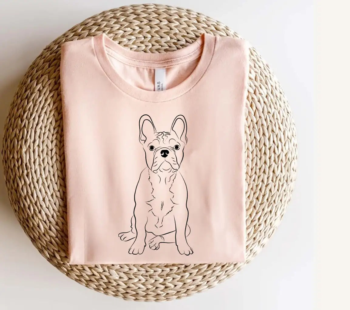 French Bulldog Sitting Down -  SVG Illustration SVG