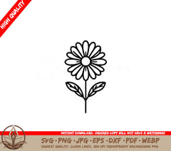 Fresh Daisy Bloom Digital Product SVG