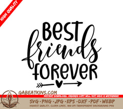 Best Friends Forever Arrow Heart SVG Cut File SVG