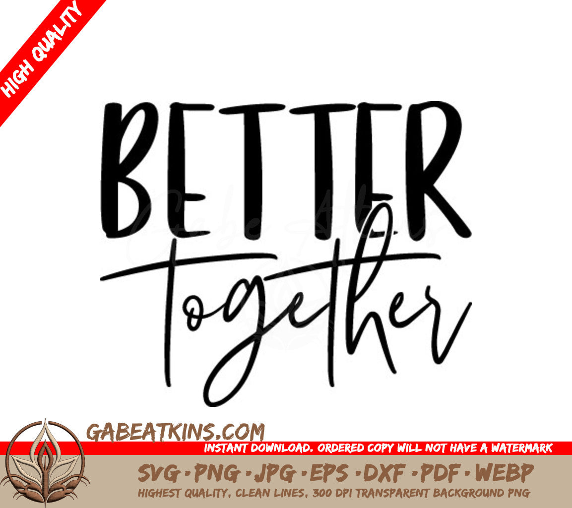  Better Together Friendship SVG Design SVG