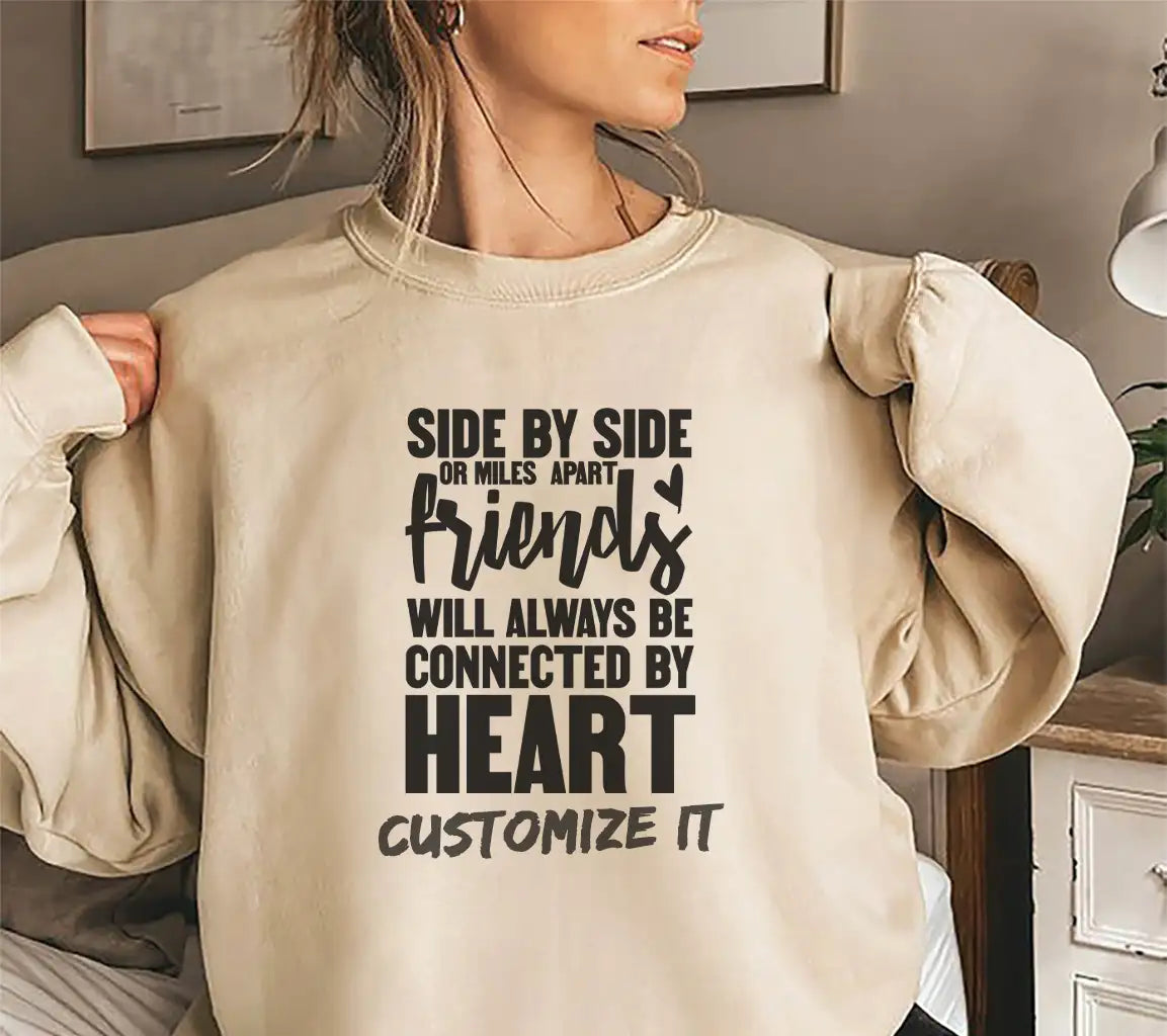 Side by Side or Miles Apart - Friends Forever SVG SVG