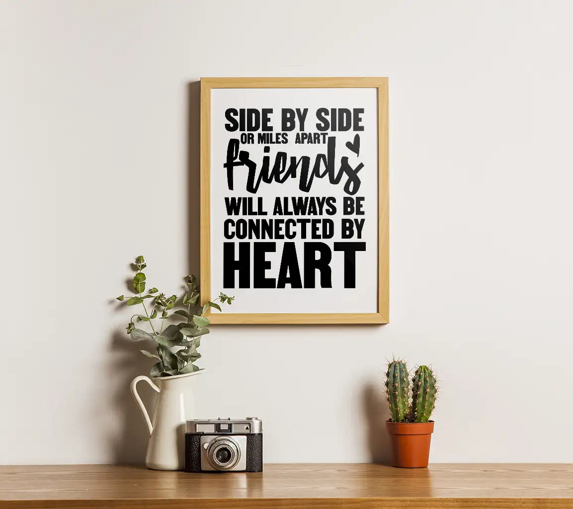 Side by Side or Miles Apart - Friends Forever SVG SVG