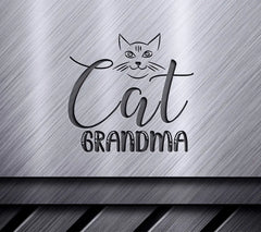 Cat Grandma SVG - Funny  Cat Drawing SVG