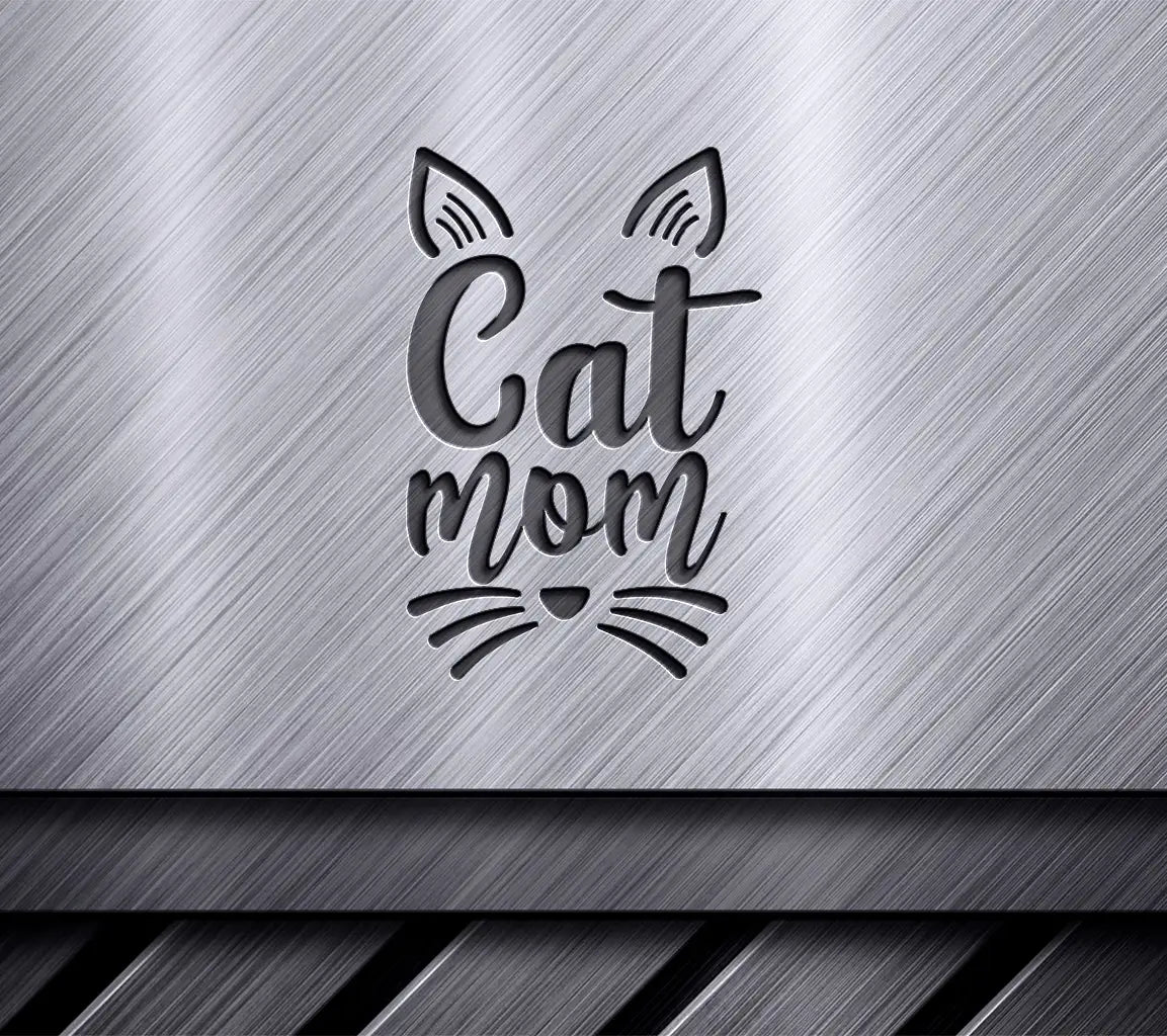 Cat Mom Silhouette SVG - Funny  Cat Design SVG