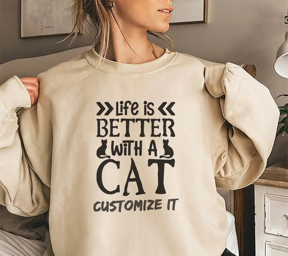 Life Is Better With A Cat - Funny  SVG Design SVG