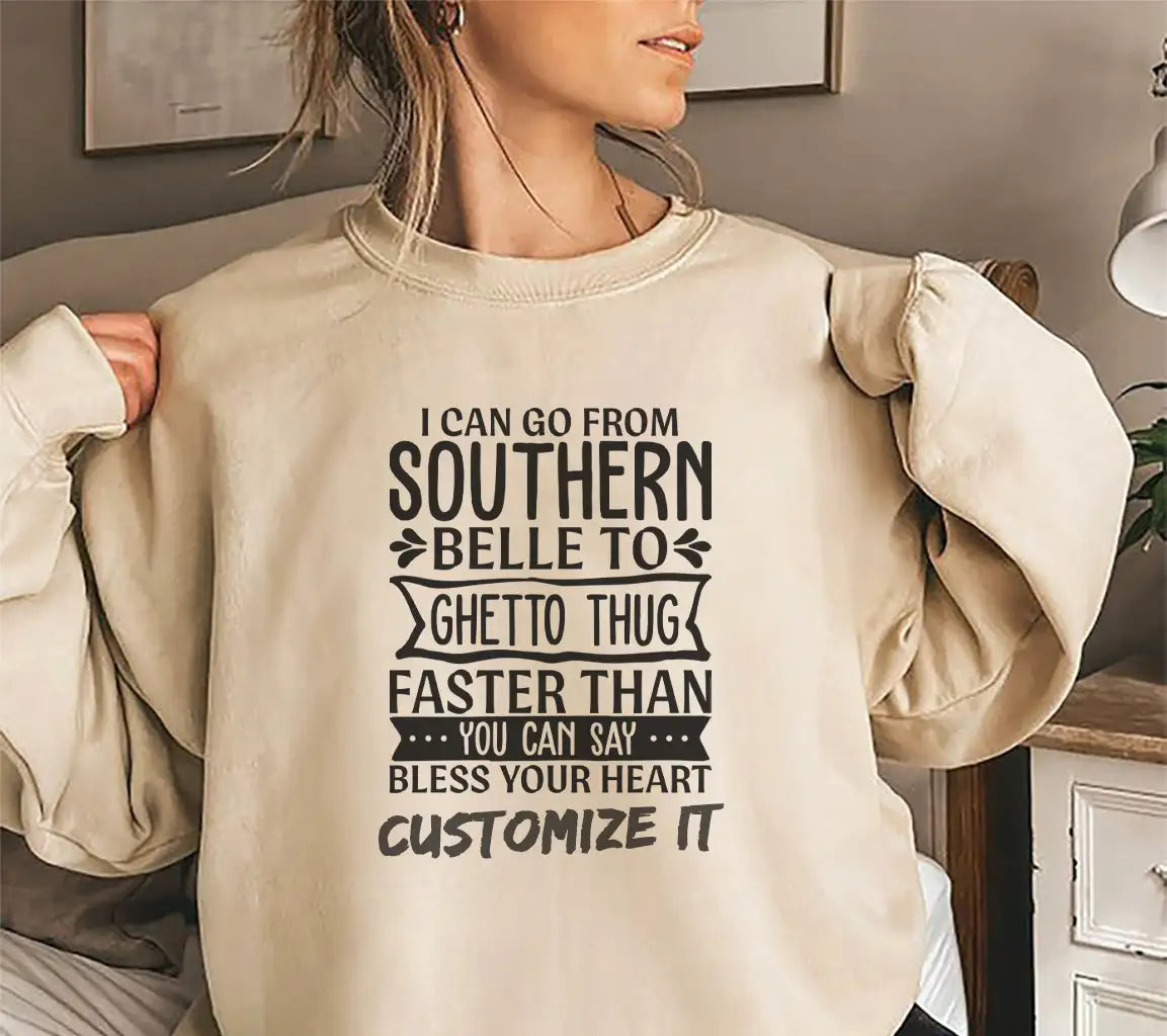 Funny Southern Belle to Ghetto Thug SVG Design SVG