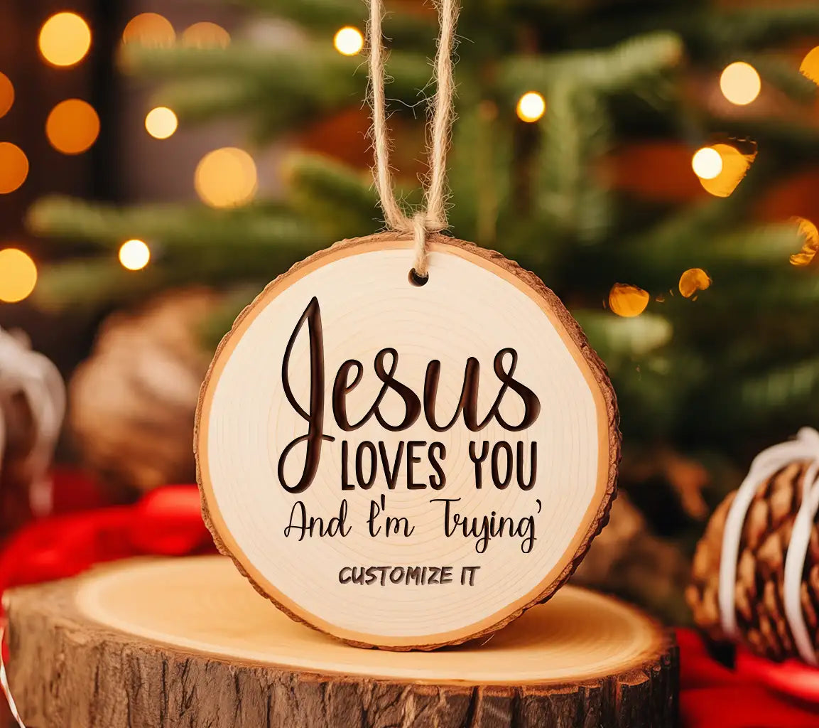 Funny Christian Jesus Loves You SVG - Im Trying Design SVG