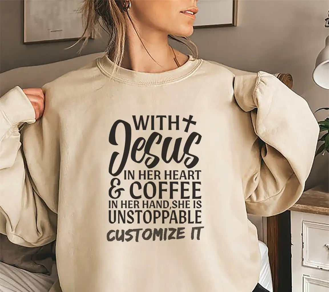 Unstoppable Faith & Coffee SVG - Christian Design SVG