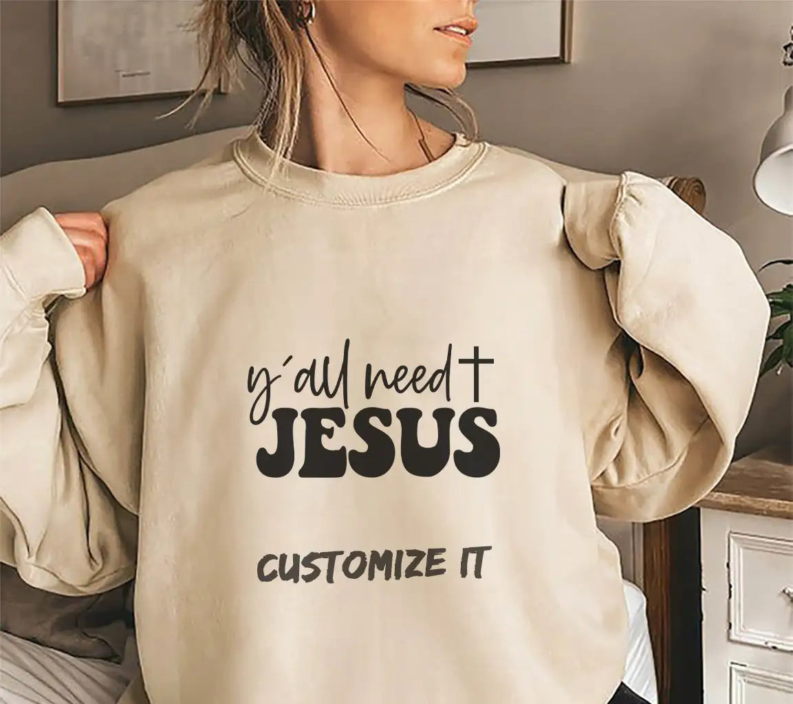 Funny Christian Yall Need Jesus SVG Design SVG