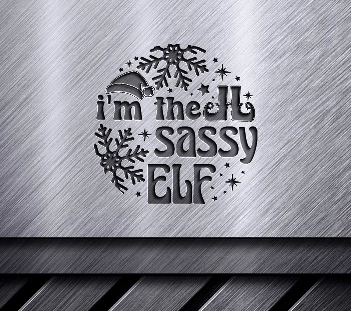 Im the Sassy Elf SVG - Funny Christmas Ornament Design SVG