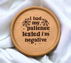 Funny Christmas Ornament SVG - I Had My Patience Tested, Im Negative SVG