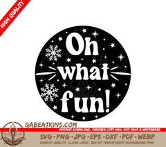 Funny Christmas Ornament SVG - Oh What Fun -  Design SVG