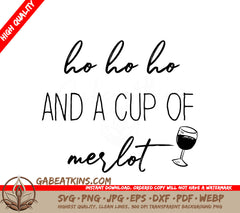 Funny Ho Ho Ho & Merlot Christmas SVG Bundle SVG