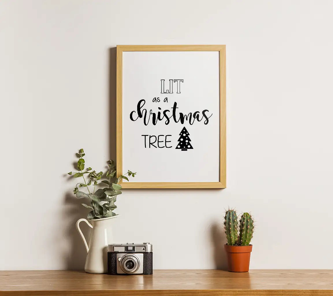 Funny Christmas Tree SVG Quote Bundle - Lit As A Christmas Tree SVG