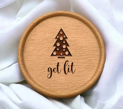 Funny Get Lit  Christmas Tree SVG Cut File SVG