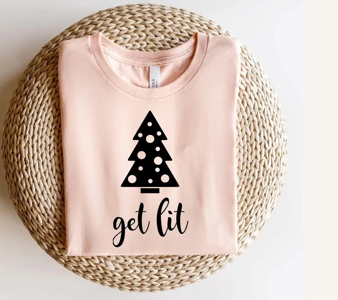 Funny Get Lit  Christmas Tree SVG Cut File SVG