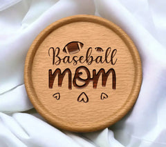 Funny Baseball Mom with Football SVG - White Background SVG