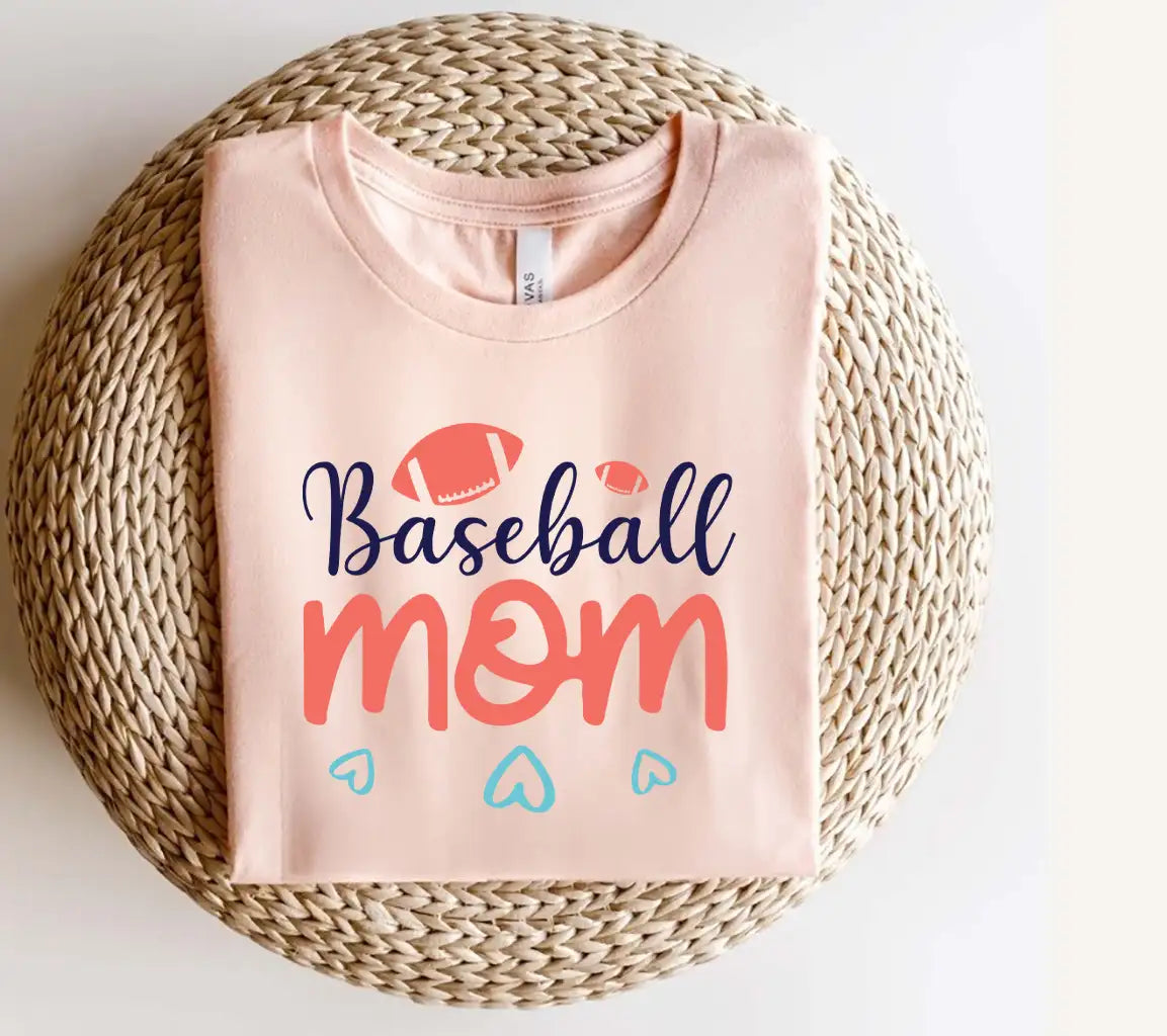 Funny Baseball Mom with Football SVG - White Background SVG