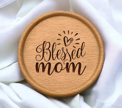 Blessed Mom SVG with Heart - Funny Mom Design SVG